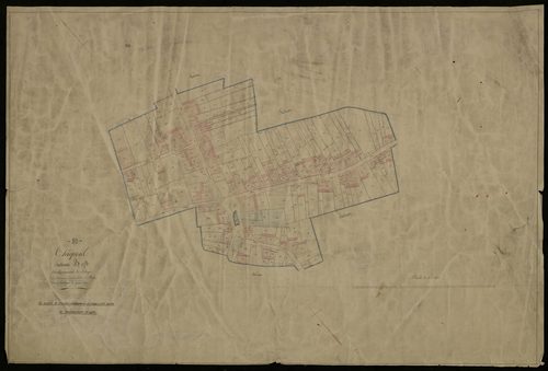 Plan du cadastre napoléonien - Thiepval : Village (Le), B2 (correspond à une partie développée de la section B1)