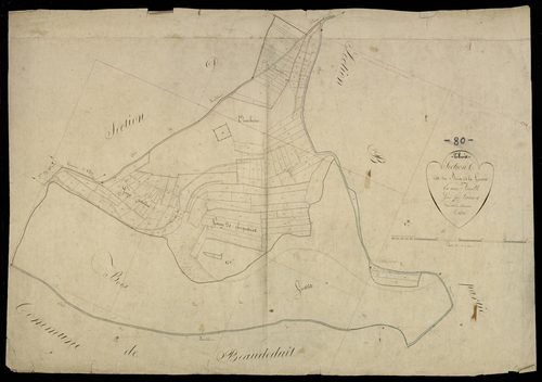Plan du cadastre napoléonien - Thoix : Bois de Ginette (Le), C