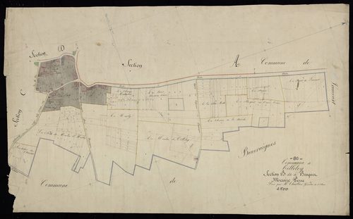 Plan du cadastre napoléonien - Tilloloy : Bosquet (Le), B