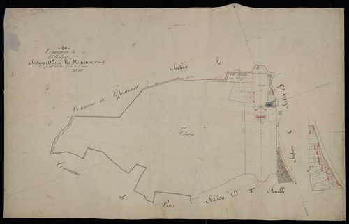 Plan du cadastre napoléonien - Tilloloy : Pré Madame (Le), D1 et partie développée de D1