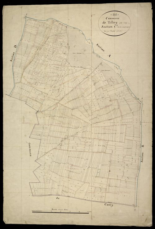 Plan du cadastre napoléonien - Tilloy-Les-Conty (Tilloy près Conty) : Camp du Quesne (Le), C