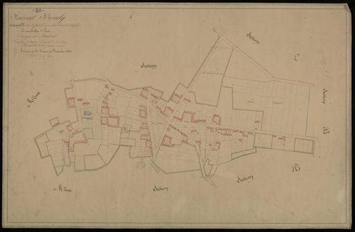 Plan du cadastre napoléonien - Tincourt-Boucly : Pâture du Moulin à l'Eau (La) ; Chef-lieu (Le), D1