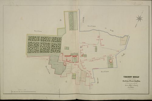 Plan du cadastre napoléonien - Tincourt-Boucly (Tincourt Boucly) : Chef Lieu de Boucly (Le) ; Château (Le), B2