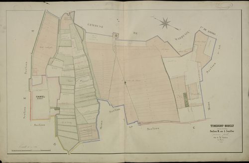 Plan du cadastre napoléonien - Tincourt-Boucly (Tincourt Boucly) : Couture du Poirier (La), B1