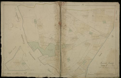 Plan du cadastre napoléonien - Tincourt-Boucly (Tincourt Boucly) : Bois de la Hoquette (Le) ; Couture Palfosse (La), E