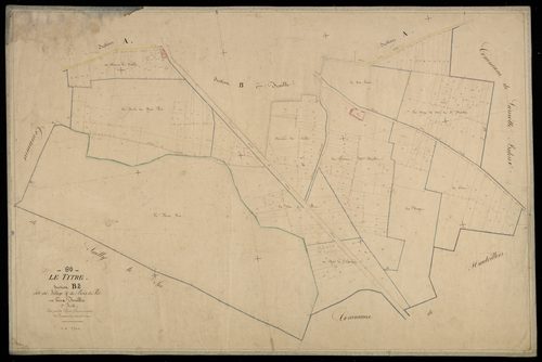 Plan du cadastre napoléonien - Titre (Le) : Village (Le) ; Bois du Roi (Le), B2