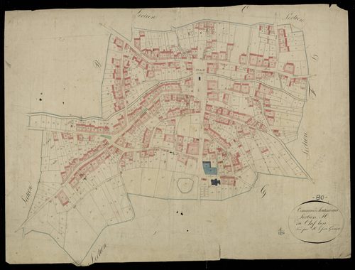 Plan du cadastre napoléonien - Toutencourt : Chef-lieu (Le), H