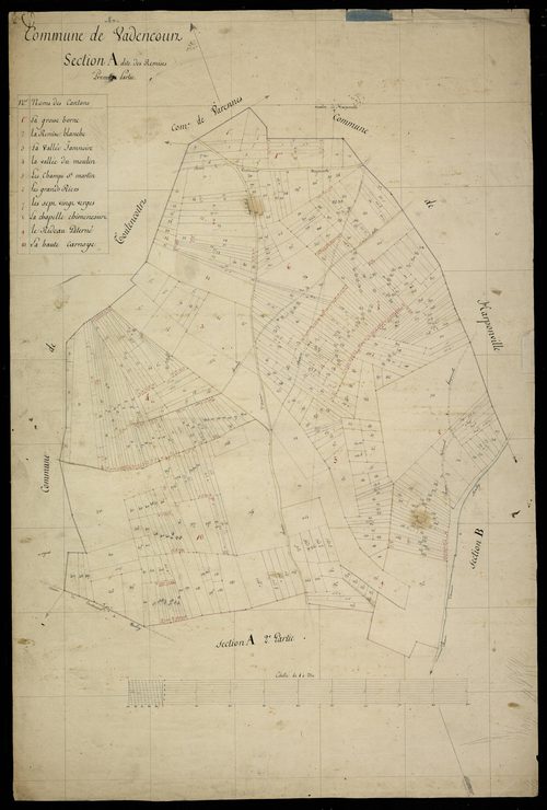 Plan du cadastre napoléonien - Vadencourt : Remises (Les), A1