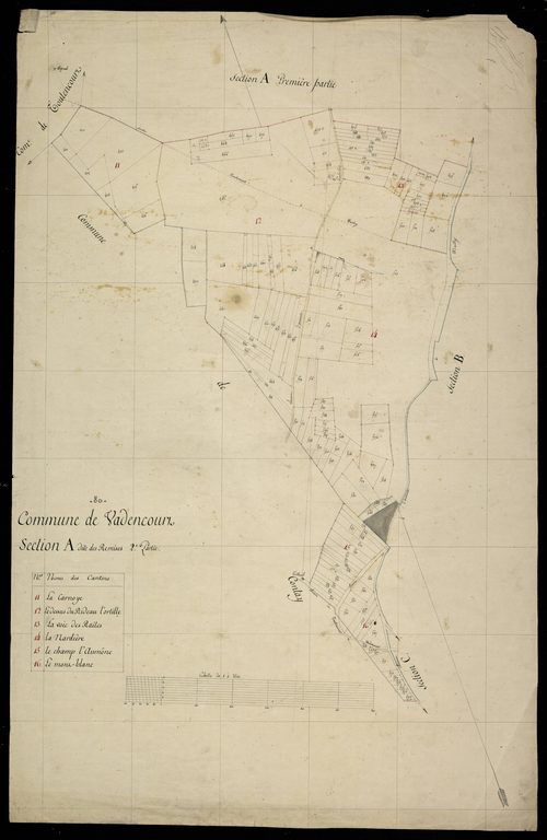 Plan du cadastre napoléonien - Vadencourt : Remises (Les), A2