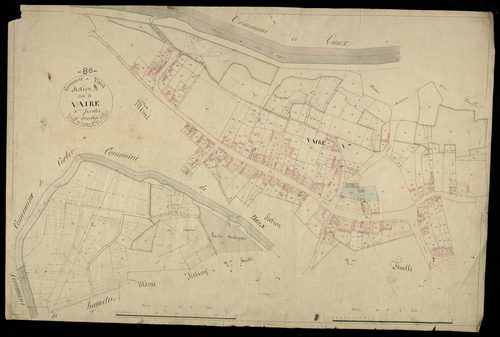 Plan du cadastre napoléonien - Vaires-sous-Corbie (Vaire) : Vaire, A1 et développment de A1