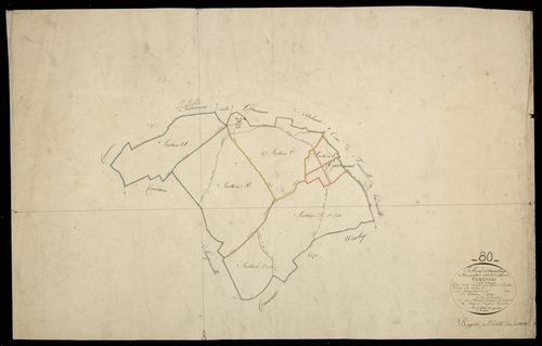 Plan du cadastre napoléonien - Varennes : tableau d'assemblage
