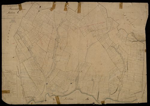 Plan du cadastre napoléonien - Vauchelles-Les-Authie (Vauchelle les Authies) : C