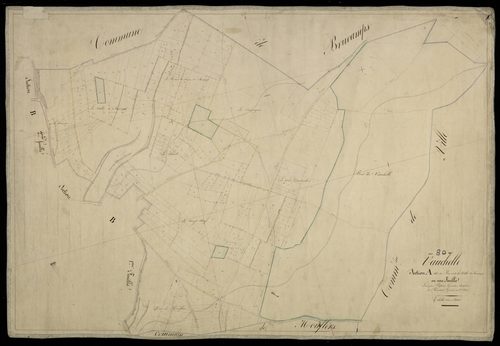 Plan du cadastre napoléonien - Vauchelles-Les-Domart (Vauchelle) : Bois (Le) ; Vallée de Surcamps (La), A