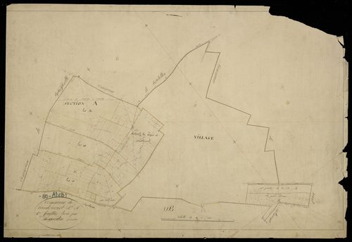 Plan du cadastre napoléonien - Vaudricourt : A1 et B1