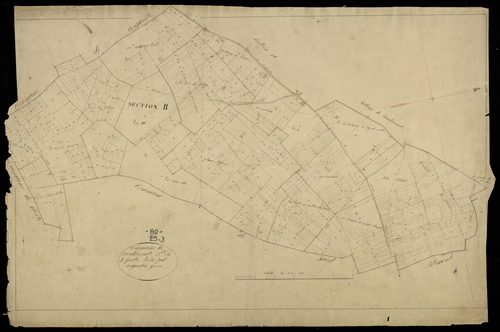 Plan du cadastre napoléonien - Vaudricourt : B3