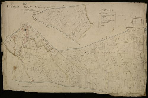 Plan du cadastre napoléonien - Vauvillers : C