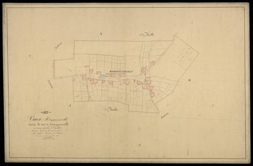 Plan du cadastre napoléonien - Vaux-Marquenneville : Marquenneville, A2 (développement de A1)