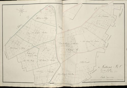 Plan du cadastre napoléonien - Atlas cantonal - Vermandovillers : B et C