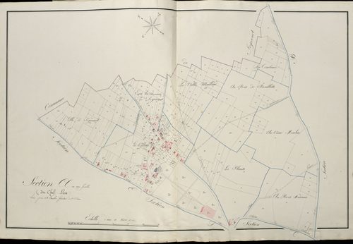 Plan du cadastre napoléonien - Atlas cantonal - Vermandovillers : Chef Lieu (Le), A