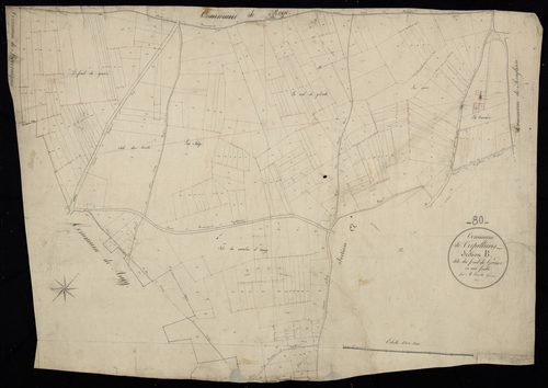 Plan du cadastre napoléonien - Verpillieres : Fond de Gronde (Le), B