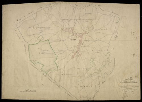 Plan du cadastre napoléonien - Vignacourt : tableau d'assemblage