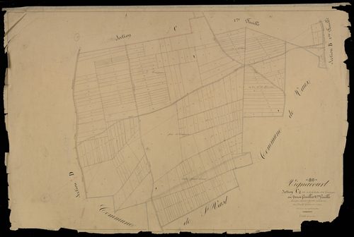 Plan du cadastre napoléonien - Vignacourt : Justice (La) ; Campagne (La), C2