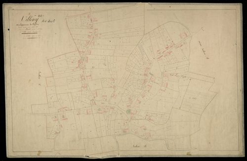 Plan du cadastre napoléonien - Villeroy : Chef-lieu (Le), A développée