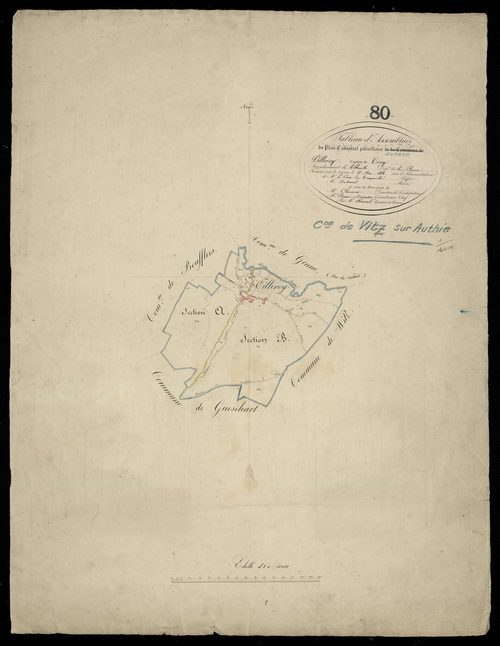Plan du cadastre napoléonien - Villeroy : tableau d'assemblage