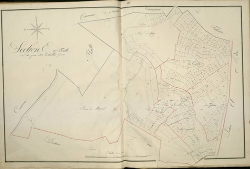 Plan du cadastre napoléonien - Atlas cantonal - Villers-Bocage (Villers Bocage) : E1