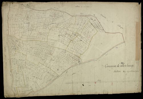 Plan du cadastre napoléonien - Villers-Bocage : B