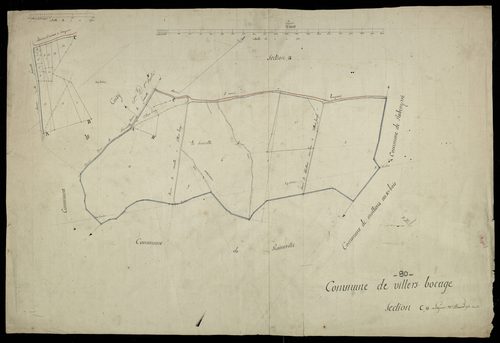 Plan du cadastre napoléonien - Villers-Bocage : C