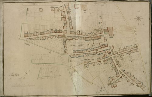 Plan du cadastre napoléonien - Villers-Bretonneux : F - Chef Lieu (Le)