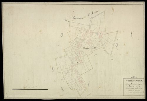 Plan du cadastre napoléonien - Villers-Campsart : Campsart, A1