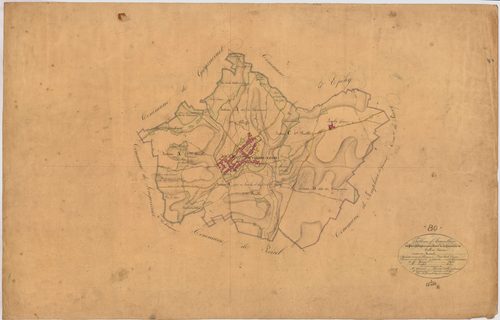 Plan du cadastre napoléonien - Villers-Faucon : tableau d'assemblage