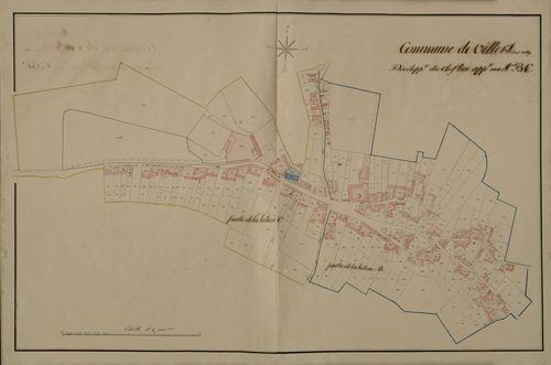 Plan du cadastre napoléonien - Villers-sous-Ailly : B et C développées