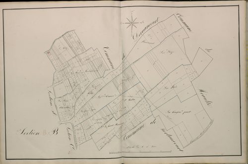 Plan du cadastre napoléonien - Atlas cantonal - Ville-sur-Ancre (Ville-sous-Corbie) : B