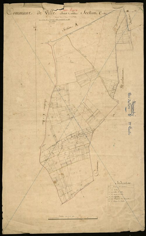 Plan du cadastre napoléonien - Ville-sur-Ancre (Ville-sous-Corbie) : C1