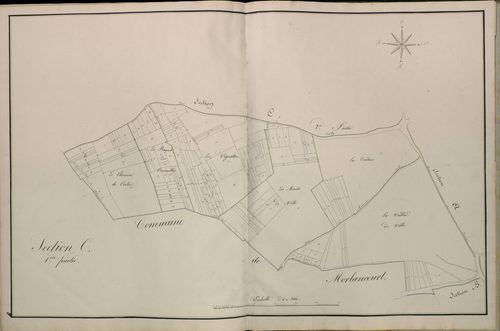 Plan du cadastre napoléonien - Atlas cantonal - Ville-sur-Ancre (Ville-sous-Corbie) : C1