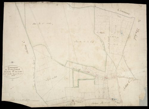 Plan du cadastre napoléonien - Vironchaux : Bois de Saint Saulve (Le), D