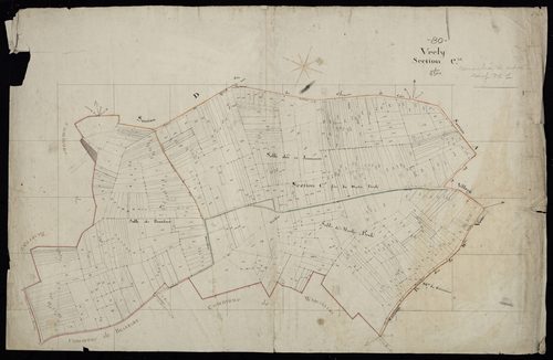 Plan du cadastre napoléonien - Vrely : Moulin Brulé (Le), C