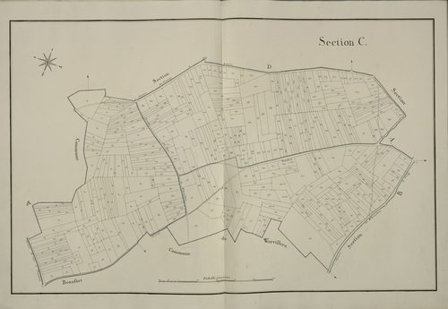 Plan du cadastre napoléonien - Vrely : C