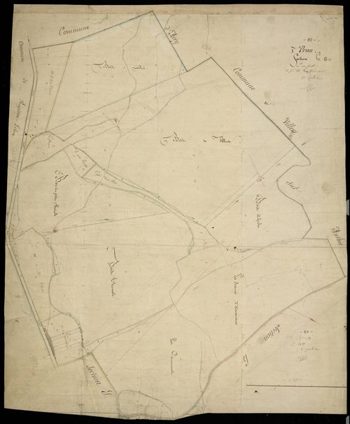 Plan du cadastre napoléonien - Vron : G