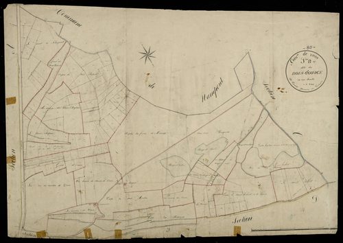 Plan du cadastre napoléonien - Vron : Bois -douage (Le), B
