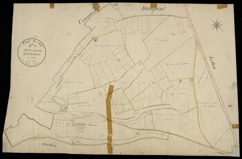 Plan du cadastre napoléonien - Vron : Hameau d'Avesnes (Le), A