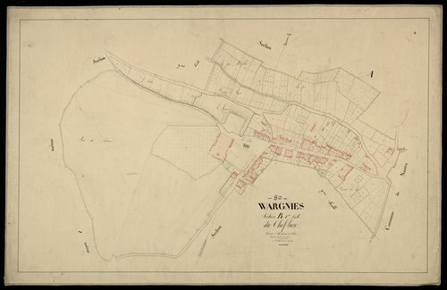 Plan du cadastre napoléonien - Wargnies : Chef-lieu (Le), B1 (développement de B2)