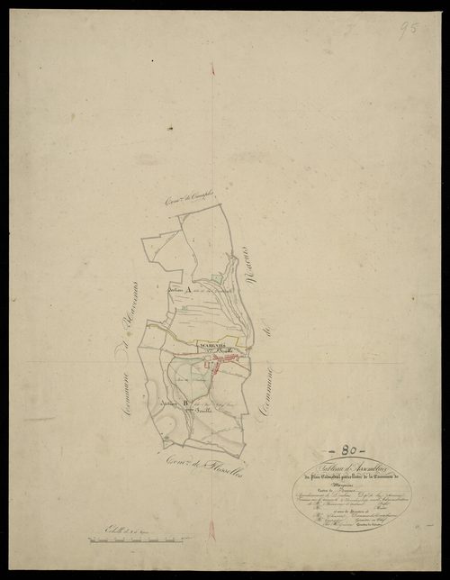 Plan du cadastre napoléonien - Wargnies : tableau d'assemblage