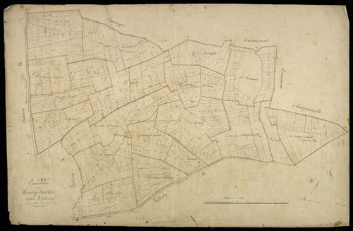 Plan du cadastre napoléonien - Warloy-Baillon : E