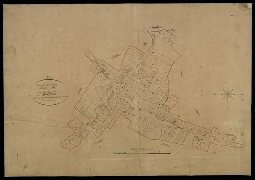 Plan du cadastre napoléonien - Warlus : Chef-lieu (Le), B développée