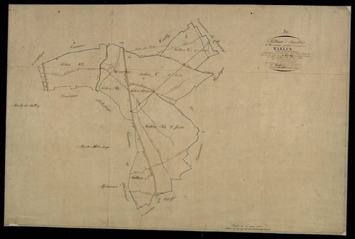 Plan du cadastre napoléonien - Warlus : tableau d'assemblage