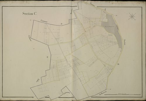 Plan du cadastre napoléonien - Warvillers : C
